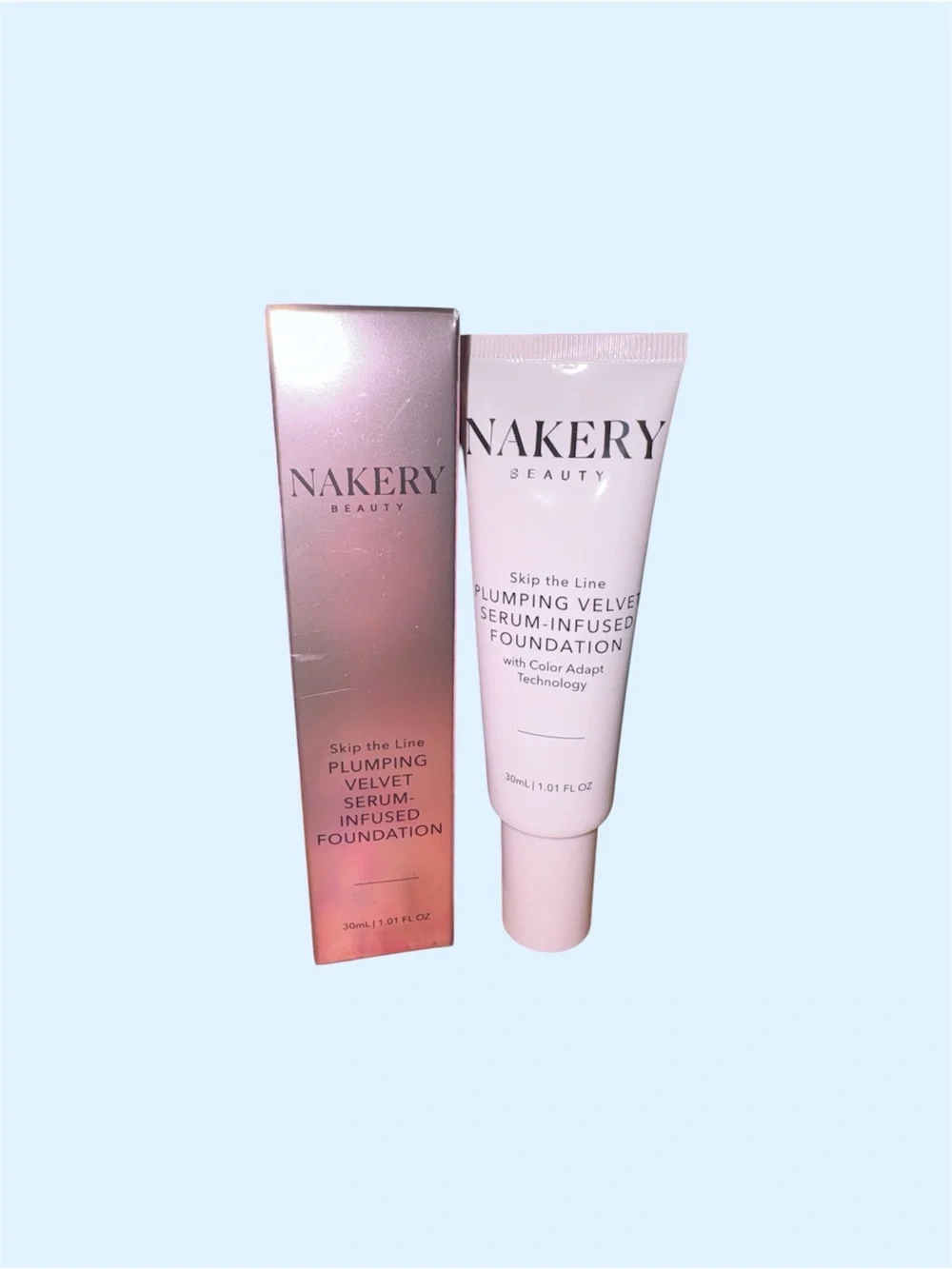 Nakery Beauty Skip the Line Serum Foundation Deep 1.01 oz New